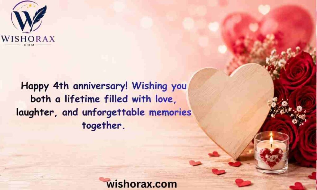 4 Year Anniversary Wishes for Couples (Friends & Family)