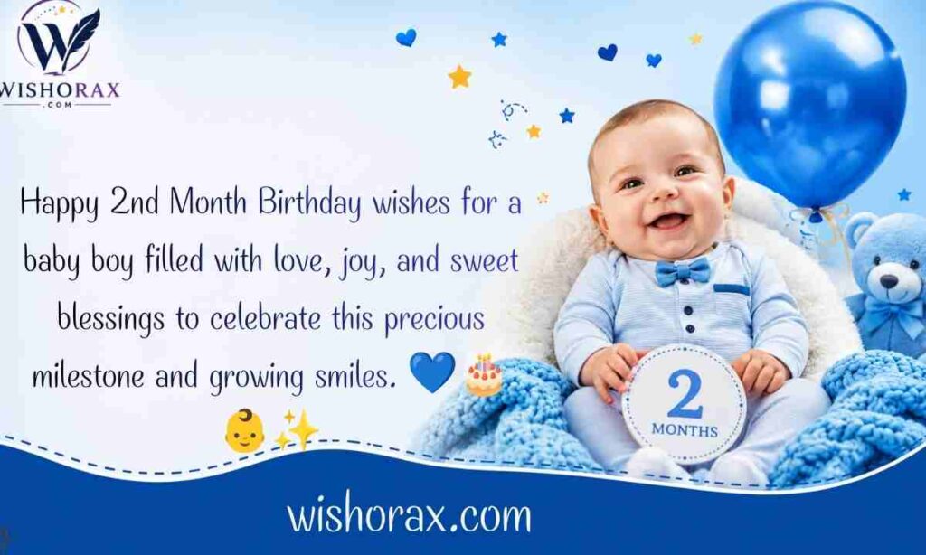 Happy 2nd Month Birthday Wishes for Baby Boy