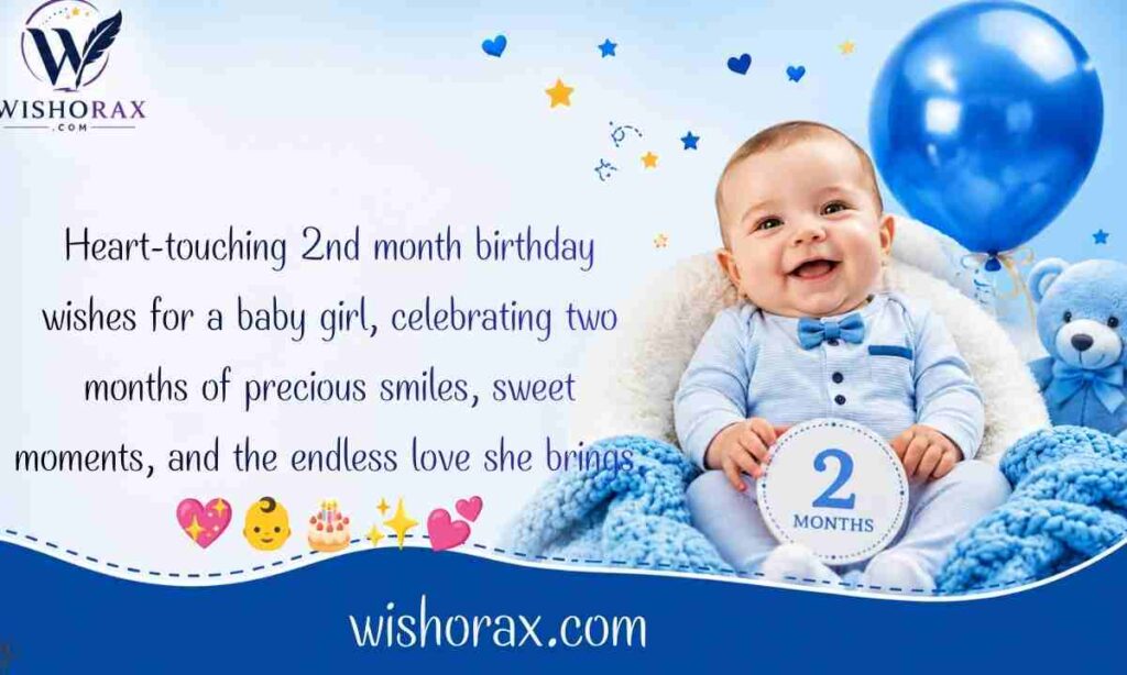 Heart Touching 2nd Month Birthday Wishes for Baby Girl