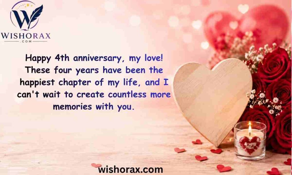 Heartfelt 4 Year Anniversary Wishes for Your Partner