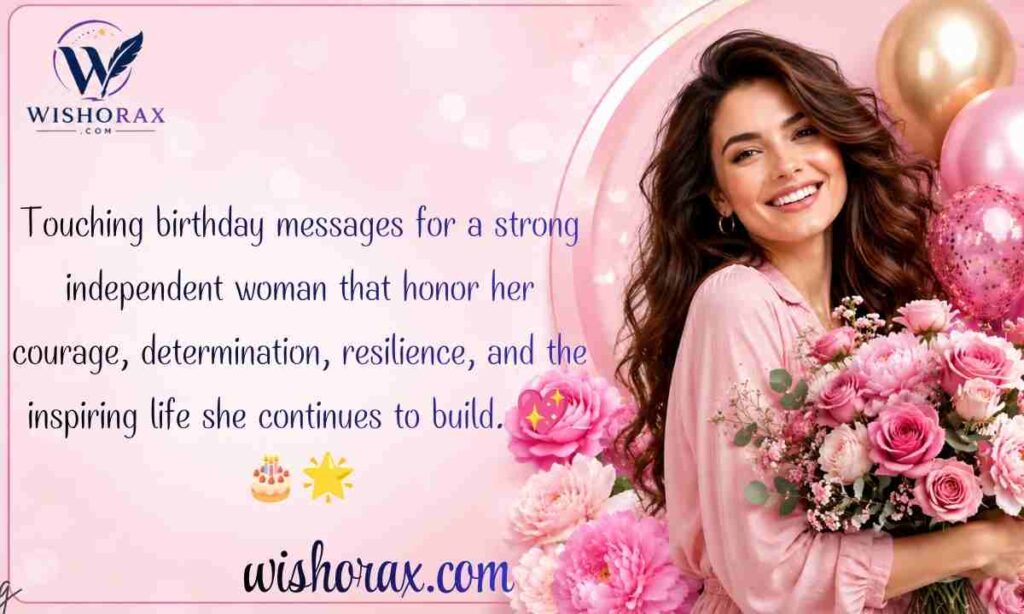 Touching Birthday Message for Strong Independent Woman