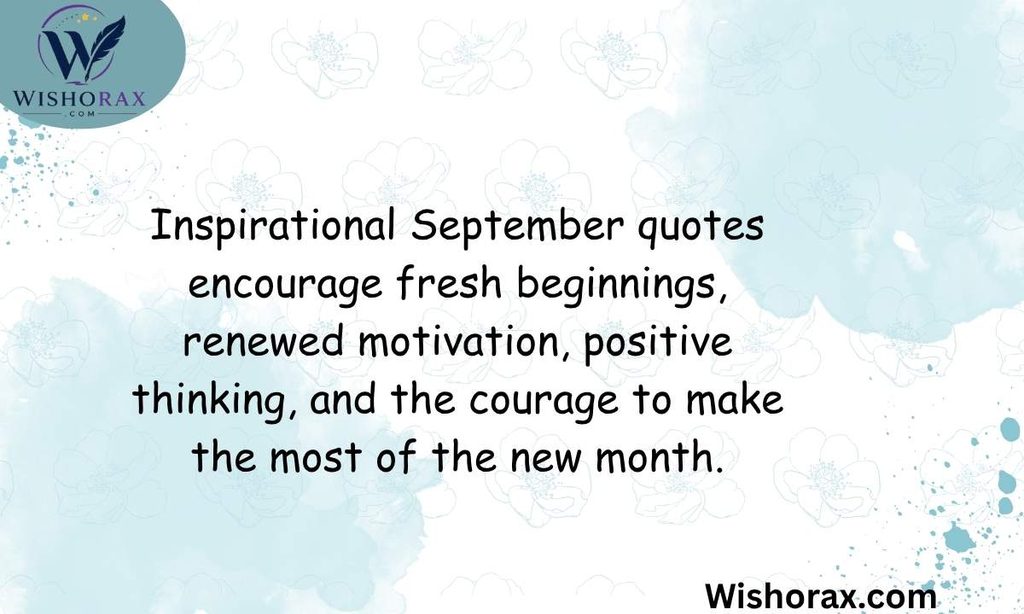 Inspirational September Quotes