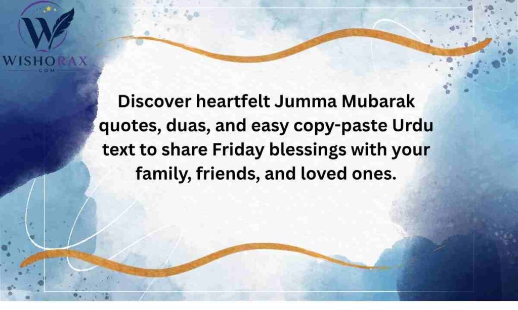 Jumma Mubarak in Urdu Quotes, Duas and Copy-Paste Text