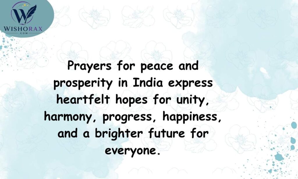 Prayers for Peace & Prosperity in India