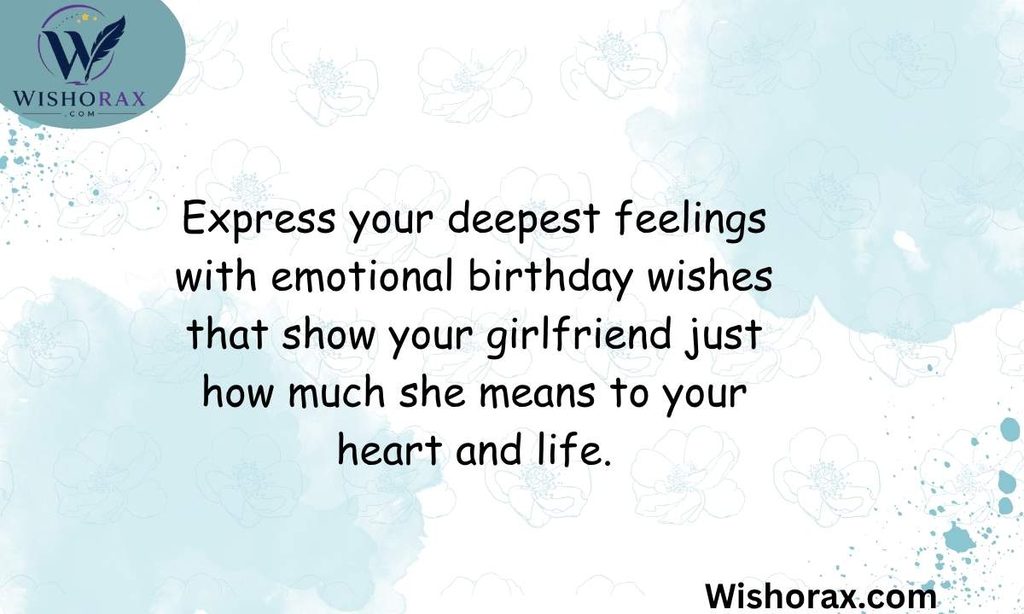 Emotional Birthday Wishes for Girlfriend