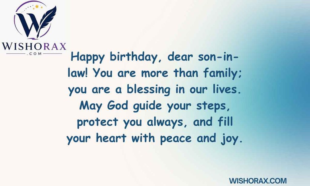 Birthday Wishes from Mother-in-Law to Son-in-Law