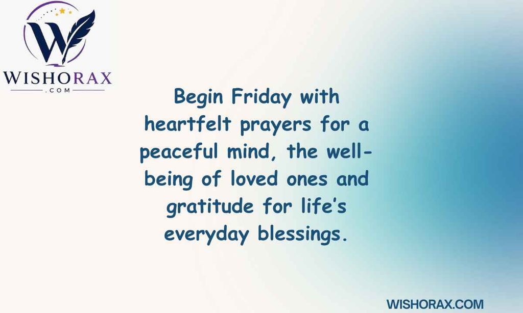Friday Prayers for Peace, Well-Being and Gratitude