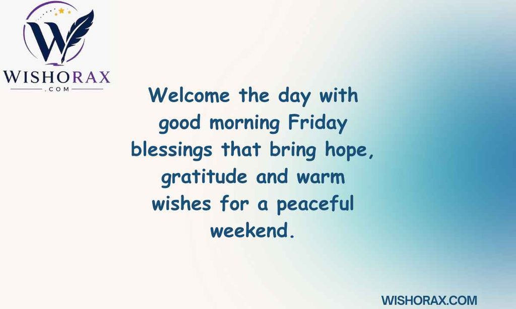 Good Morning Friday Blessings