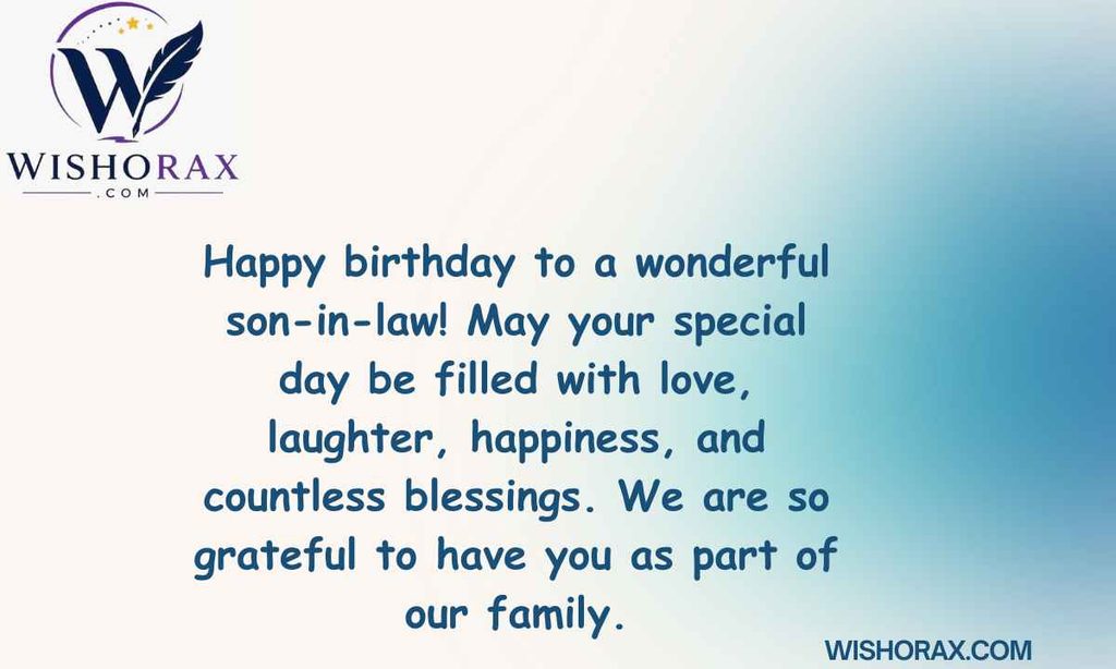 Heartfelt Birthday Wishes for Your Son-in-Law